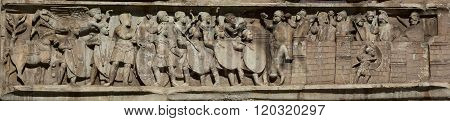 The Siege Of Verona Frieze From Arch Of Constantine, In The Center Of Rome