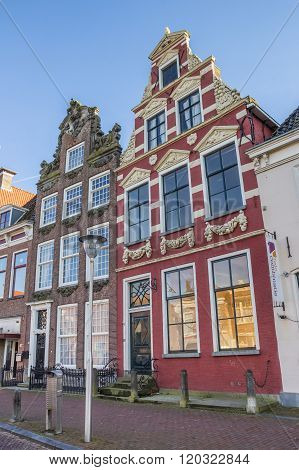 Historical Houses In The Center Of Franeker