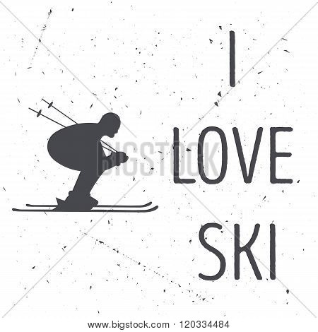 The skier's silhouette