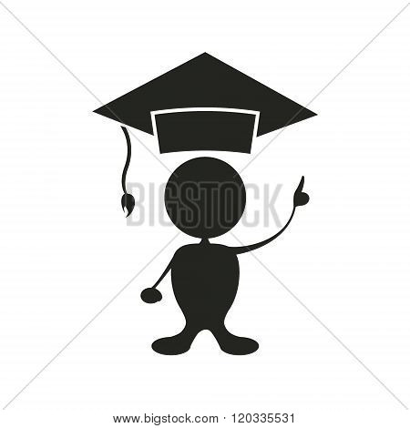 symbol of man pointing at something