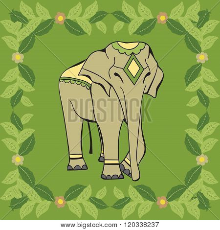 vector illustration  elephant