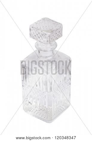 Vintage decanter isolated on white background