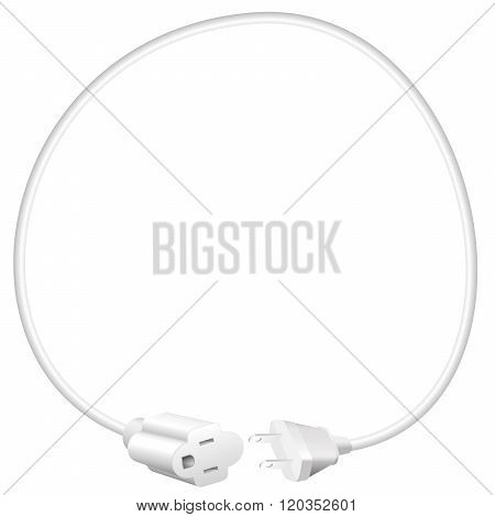 Extension Cable Circle White