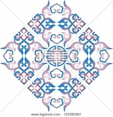 asian traditional pattern, oriental chinese ornament, blue,cut  element,