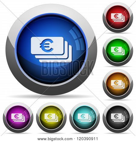 Euro Banknotes Button Set