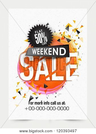 weekend 50 sale banner sale vector photo bigstock special flyer