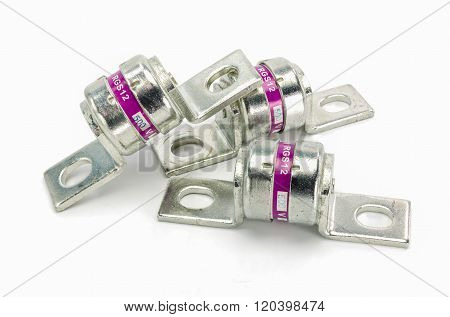Fuse Of Electrical Protection Component On White Background.