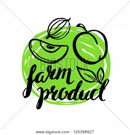 Set of vintage retro farm logo