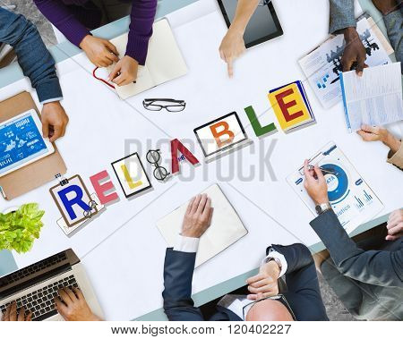 Reliable Trustworthy Dependable Responsible Respectable Concept