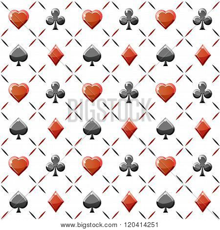 poker seamless pattern vector