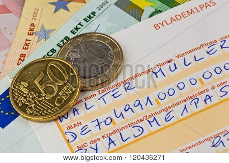 payment slip with iban number