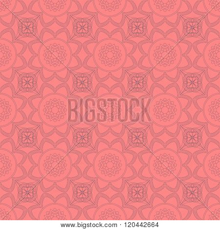 Abstract Seamless Pattern. Vintage Ornament Pattern. Retro Colors. Ethnic decorative elements