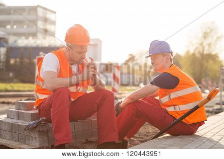 Workers Resting During Worktime
