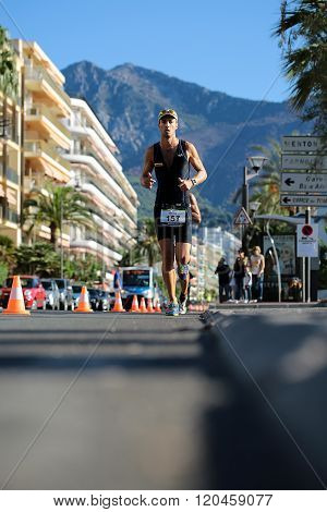 Runner Ahead In Black Suit