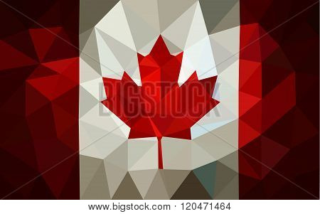 Canada low poly triangulate flag in EPS 8 format.