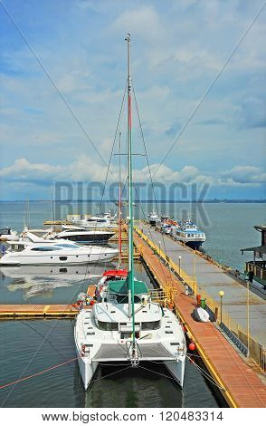 Motor Yacht In Jetty