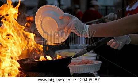 Chef At Work - Flambe Cooking