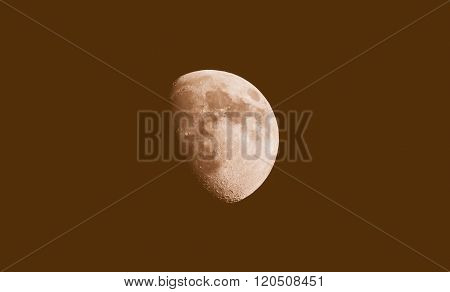 Retro Looking Gibbous Moon
