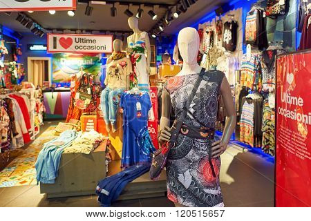 ROME, ITALY - AUGUST 04, 2015: interior of Fiumicino Airport. Fiumicino - Leonardo da Vinci International Airport is a major international airport in Rome, Italy