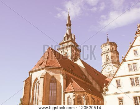 Stiftskirche Church, Stuttgart Vintage
