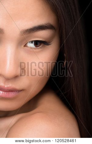 Face of Asian lady
