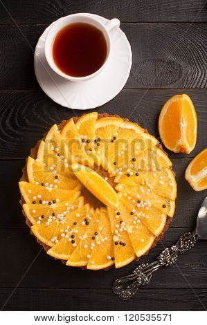 Tasty Decorated Orange Cake