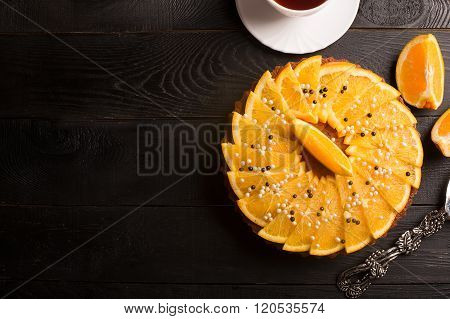 Tasty Decorated Orange Cake