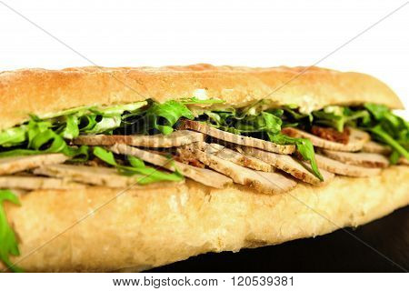 Chicken Or Beef, Gyros Slice Meat And Vegetables