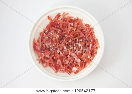 Slices Of Salami In The Pot