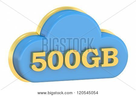 Cloud Computing Storage 500 Gb Concept