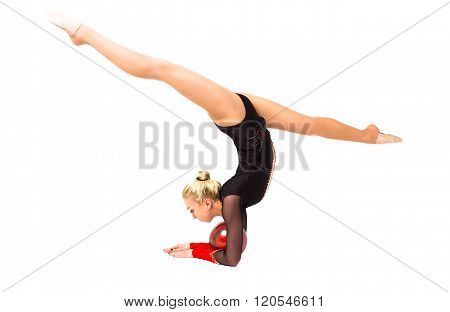 Professional Gymnast With Ball