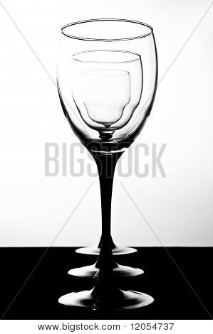 Cascata di vetro del vino