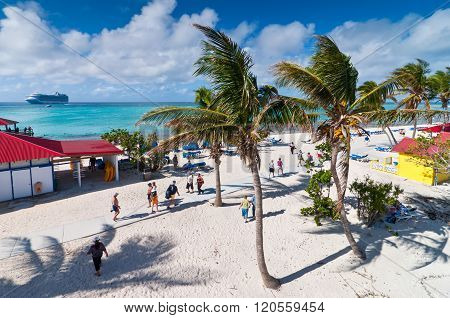 Sandy Beach In The Bahamas