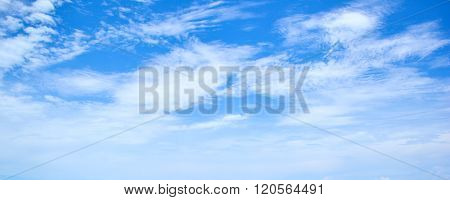 white clouds in the blue sky, nature backgrounds.