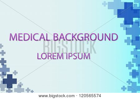 illustration of medical background. blue cross. medicine