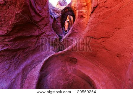 Slot canyon in Grand Staircase Escalante National park, Utah