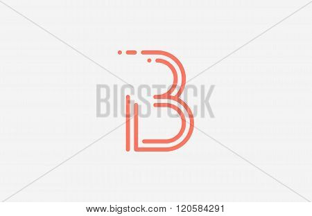 B letter logo. Line logo. Creative logo design.