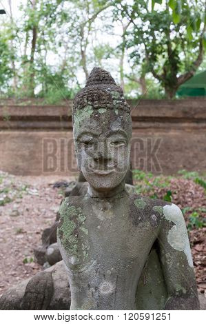 Buddha Statue In Wat Umong, Chiang Mai, Travel Thai Temple In Northern Thailand, Thailand