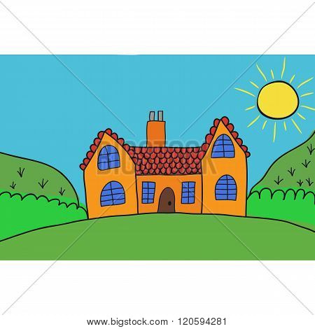 This is a  home vector children's illustration