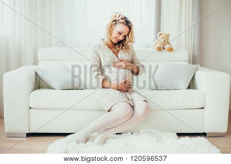 A Happy  Pregnant Woman