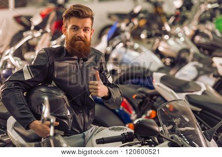 Man With Motorbike