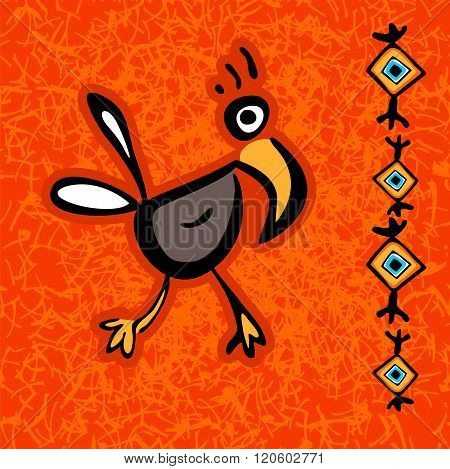 Abstract Aztec Bird.