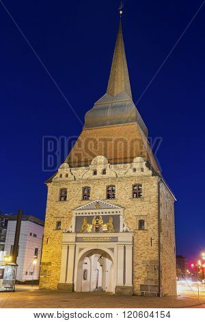 ROSTOCK, MECKLENBURG-VORPOMMERN, GERMANY - OCTOBER 10, 2015: The Steintor in Rostock in Germany in Europe