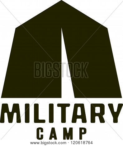 Military Tent Icon . Concept Of Graphic Clipart Work