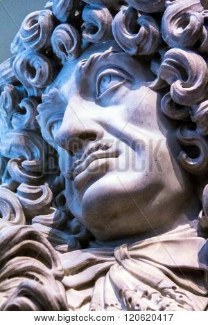 Charles Ii Portrait Bust,  By Honor Pelle, 1684.