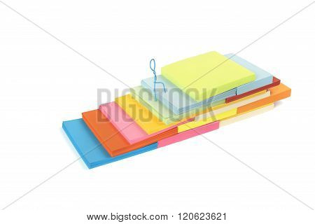 Little man from a paperclip up the stairs  stickers