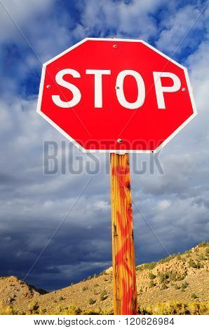 Stop sign.
