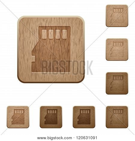 Micro Sd Card Wooden Buttons