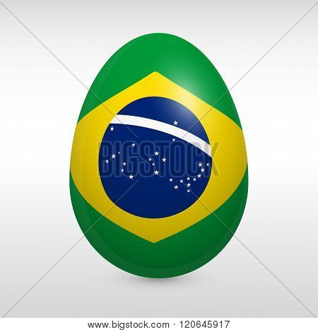 Easter Egg Flag Brasilia Icon