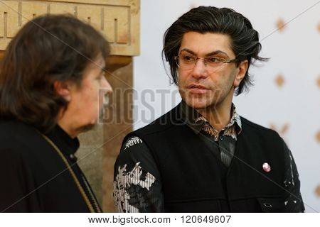 ST. PETERSBURG, RUSSIA - FEBRUARY 25, 2016: Russian ballet dancer and teacher Nikolay Tsiskaridze during the celebration of 140th anniversary of Art and Industry Academy named after A. von Stieglitz